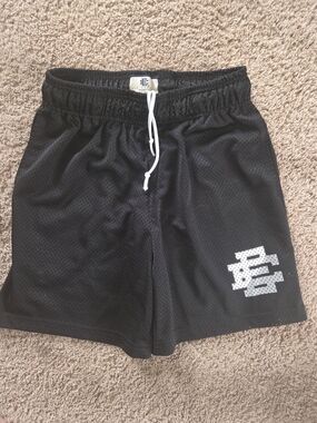 Black Men's Mesh Athletic Shorts